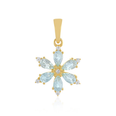 Pendentif en argent et Topaze bleu ciel