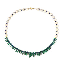 Collier en argent et Malachite (Riya)