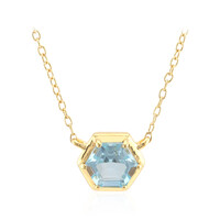 Collier en argent et Topaze bleu ciel