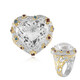 Bague en argent et Quartz blanc (Gems en Vogue)