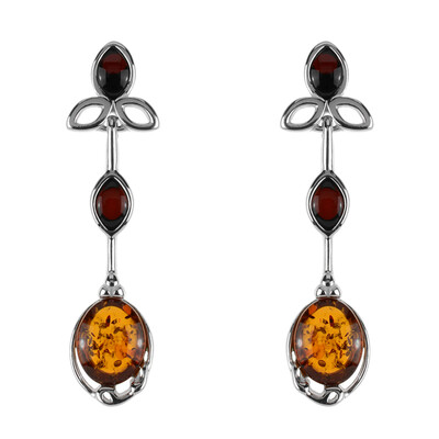 Boucles d'oreilles en argent et Ambre baltique (dagen)