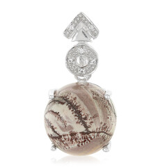 Pendentif en argent et Jaspe dendritique de Sonora