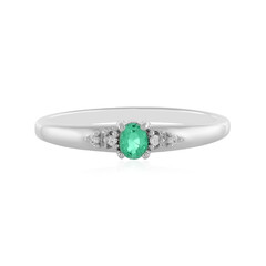 Bague en argent et Emeraude de Colombie