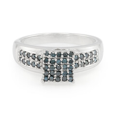 Bague en argent et Diamant fantaisie