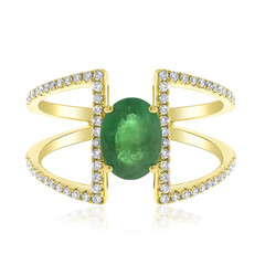 Bague en or et Emeraude de Zambie AAA (CIRARI)