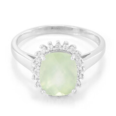 Bague en argent et Préhnite