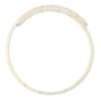 Collier ras du cou en acier et Opale Welo (Riya)