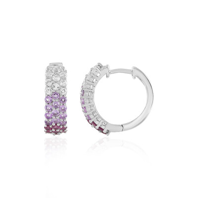Boucles d'oreilles en argent et Grenat Rhodolite