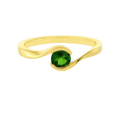 Bague en argent et Diopside de Russie