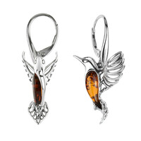 Boucles d'oreilles en argent et Ambre baltique