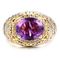 Bague en argent et Améthyste de Zambie (Dallas Prince Designs)