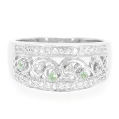 Bague en argent et Grenat Tsavorite