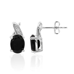 Boucles d'oreilles en argent et Onyx noir
