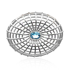 Pendentif en argent et Topaze bleu ciel