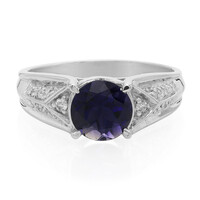 Bague en argent et Iolite de Ceylan