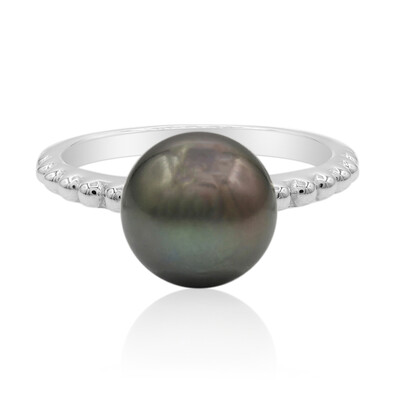 Bague en argent et Perle de culture d'eau douce (TPC)