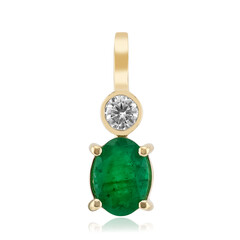 Pendentif en or et Emeraude de Zambie