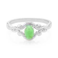Bague en argent et Chrysoprase impériale