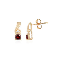 Boucles d'oreilles en argent et Grenat du Mozambique