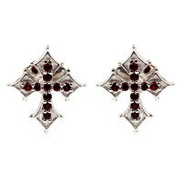 Boucles d'oreilles en argent et Grenat du Mozambique (Dallas Prince Designs)