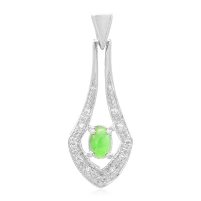 Pendentif en argent et Chrysoprase impériale