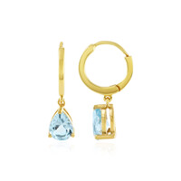 Boucles d'oreilles en argent et Topaze bleu ciel
