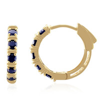 Boucles d'oreilles en argent et Saphir bleu nuit
