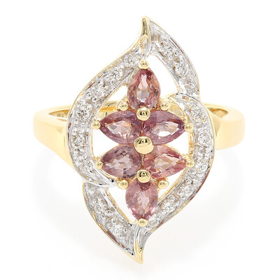 Bague en or et Saphir Padparadscha non chauffé (AMAYANI)