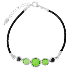 Bracelet en argent et Ambre verte de Colombie