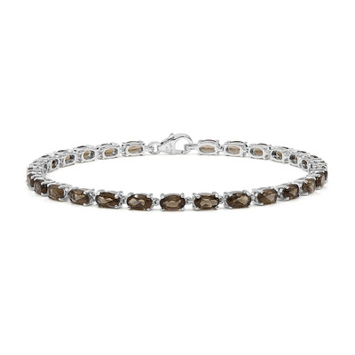 Bracelet en argent et Quartz fumé