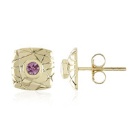 Boucles d'oreilles en or et Saphir parme (de Melo)