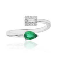 Bague en or et Emeraude de Zambie AAA