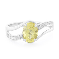 Bague en argent et Béryl jaune