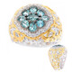 Bague en argent et Tourmaline bleu pétrole (Gems en Vogue)