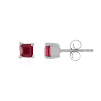 Boucles d'oreilles en argent et Rubis de Madagascar