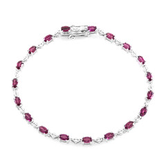 Bracelet en argent et Grenat Rhodolite