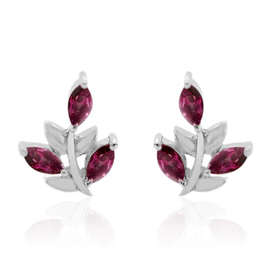 Boucles d'oreilles en argent et Grenat Rhodolite