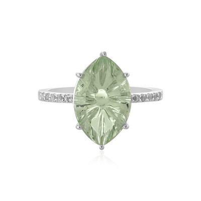 Bague en argent et Améthyste verte