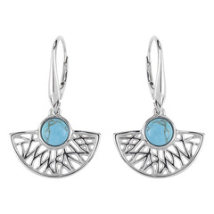 Boucles d'oreilles en argent et Turquoise