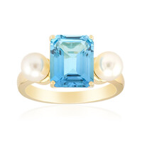 Bague en or et Topaze de Marambaia (Michelle Albala)