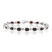 Bracelet en argent et Grenat du Mozambique