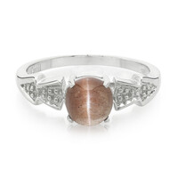 Bague en argent et Scapolite œil-de-chat