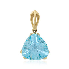 Pendentif en or et Topaze bleue