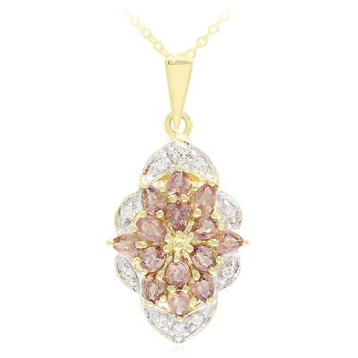 Collier en or et Saphir Padparadscha non chauffé (AMAYANI)