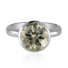 Bague en argent et Améthyste verte