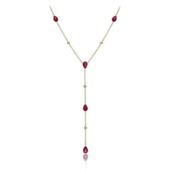 Collier en or et Rubis AAA du Mozambique (CIRARI)