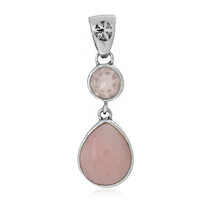 Pendentif en argent et Opale rose des Andes