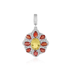 Pendentif en argent et Béryl jaune