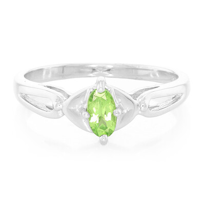 Bague en argent et Grenat vert menthe de Merelani