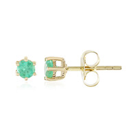 Boucles d'oreilles en or et Emeraude de Colombie
